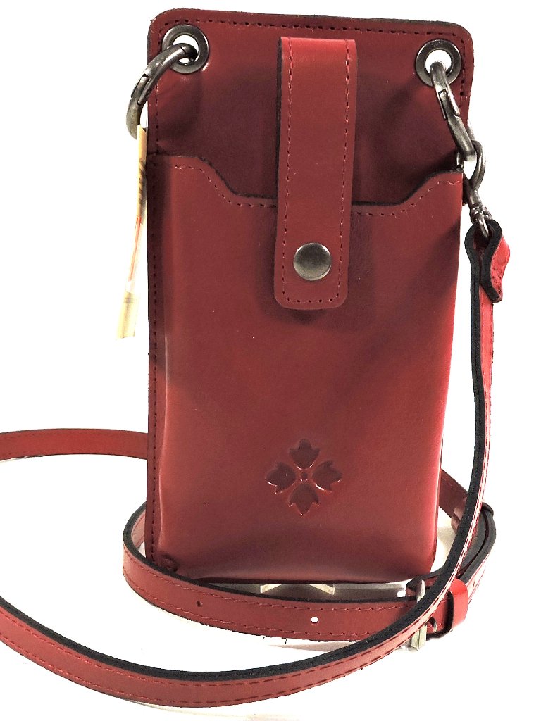 Patricia Nash Women's Red Soft Leather Credit Cart & Phone Holder